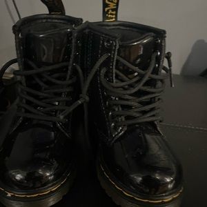 Black patent leather toddler is 7 Dr. Martens